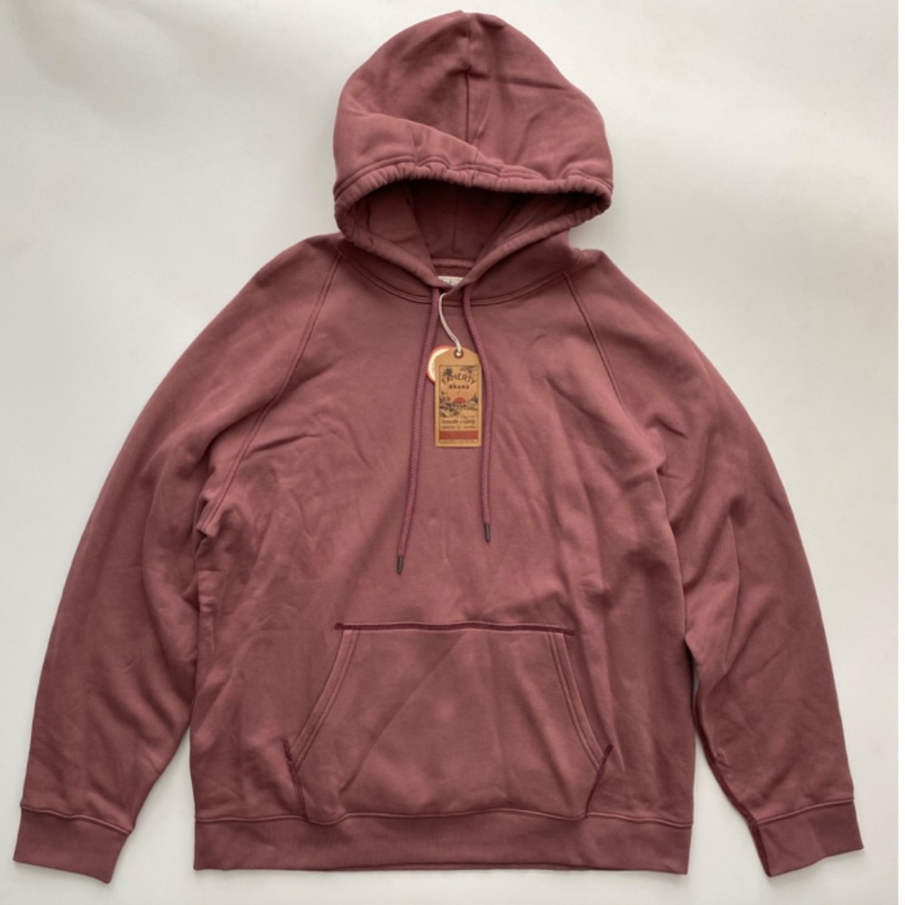 Faherty Hoodie Nwt Cocoa Mauve High Standard Fleece Pullover Sweatshirt XXL